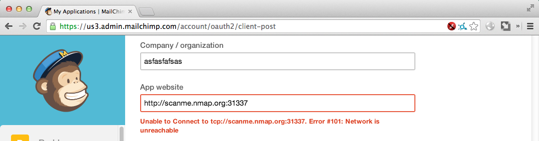 SSRF/XSPA in MailChimp